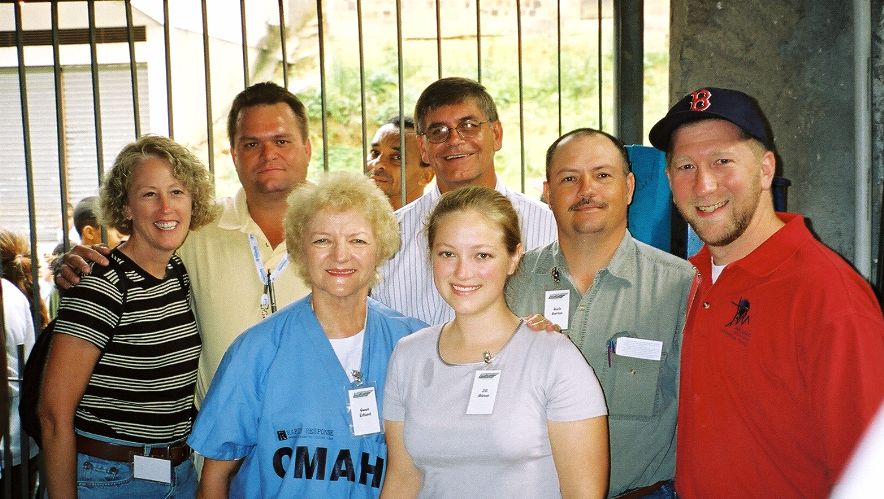 The Evangelism Team preparing to go out into the streets.