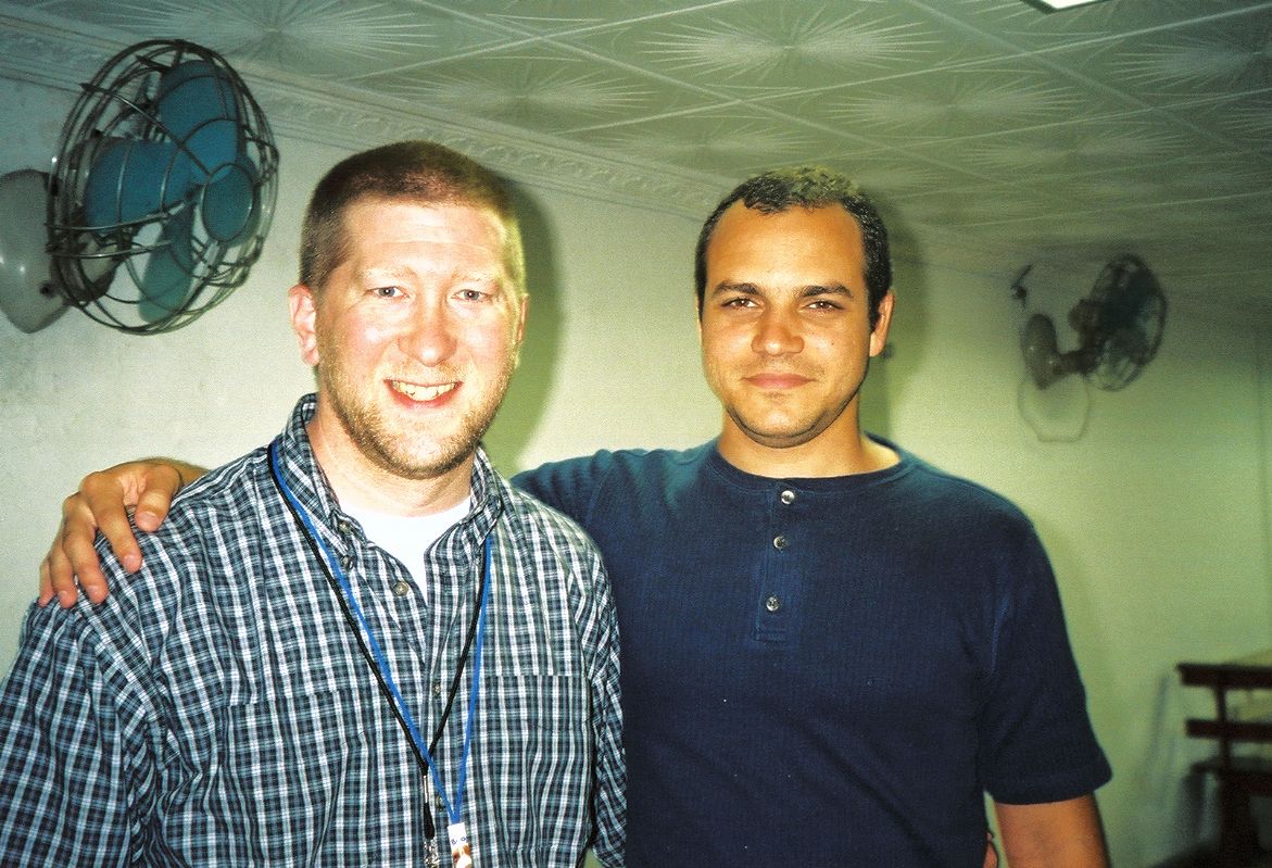 Hanging out with my translator, Rafael.
