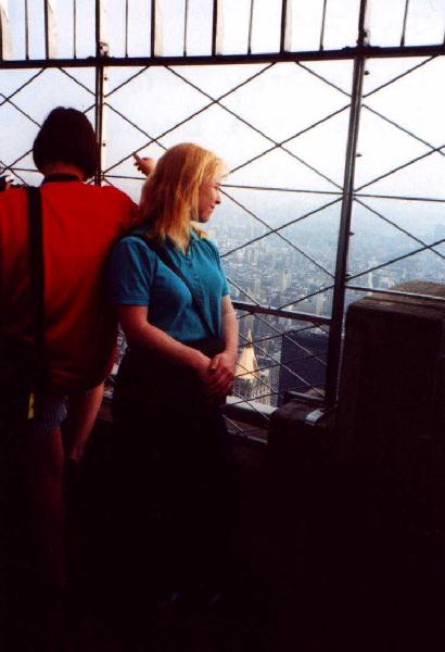 Wenche on the 86th floor of the Empire State Building