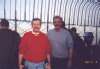 Mark and Tom on top of the Empire State Building in New York, November, 2000.