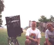 Mark and Tom take a break from biking at Peninsula State Park in Door County, WI
