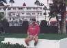 Tom in front of the Hotel Del Coronado, San Diego, 1993.
