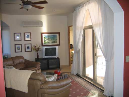 Living Room with TV-VCR-DVD (Satellite Dish)