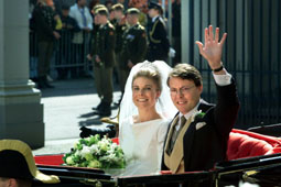 on their way to the church