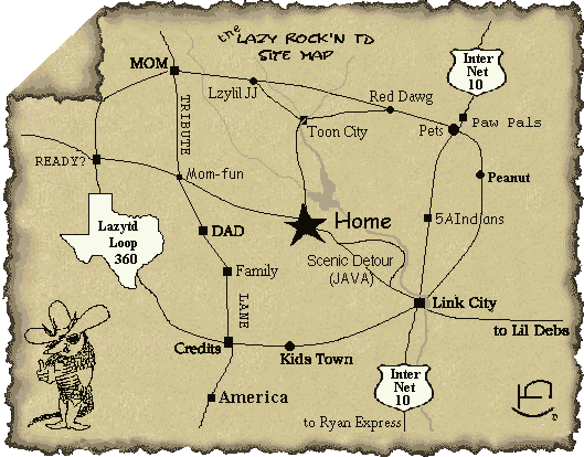 [ Image: lazyT's map each town clickable, text map follows ]