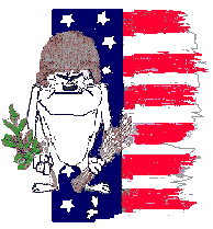 [ Image: Taz & American flag ]