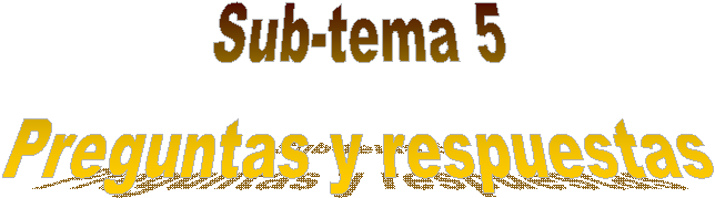 Sub-tema 5
Preguntas y respuestas