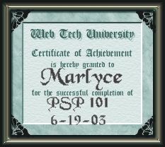 PSP 101 Certificate