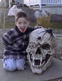 Mr. P. and the giant skull