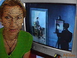 Montage. Ma femme semble bris&eacute;e en milles morceaux par la vie de Frida, si riche et si dramatique.