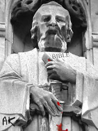 Saint inquisiteur. Photo montage Akiles