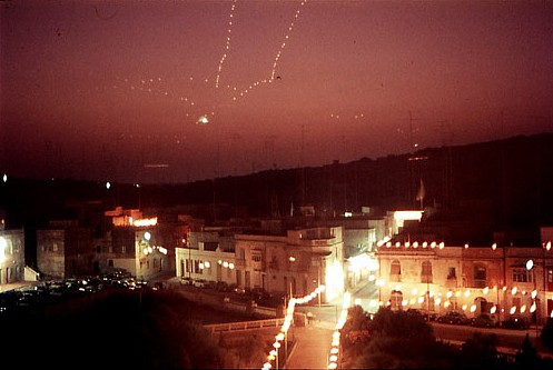 Night over village