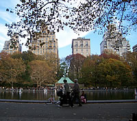 Buildings surrounding Central Park, New York City, New York