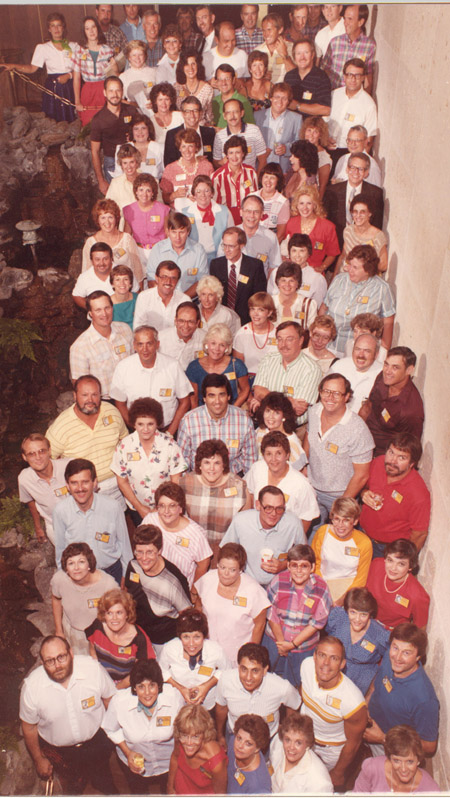 All of us crowded on the stairway at the Country Club- aren't we young and beautiful