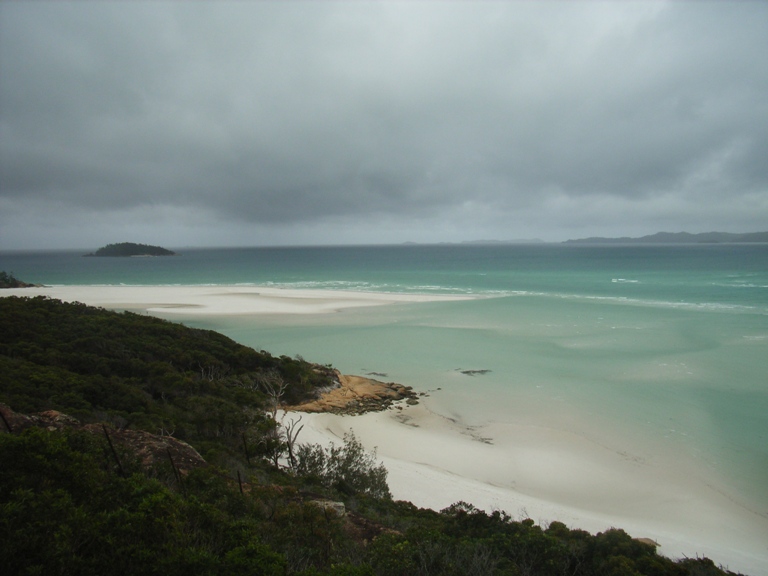 White Haven beach, geen idee waarom ze het zo noemen, het doet pijn aan je ogen gewoon.