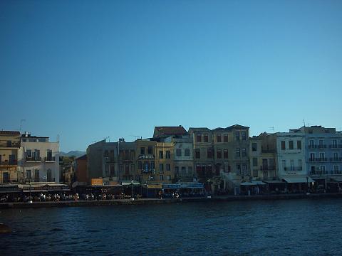 De haven van Chania (nee, niet Ghana).