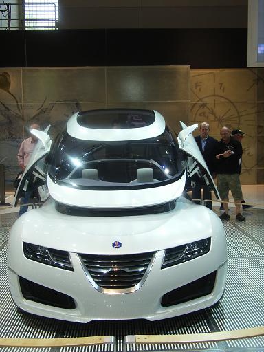 Saab met vouwdak.