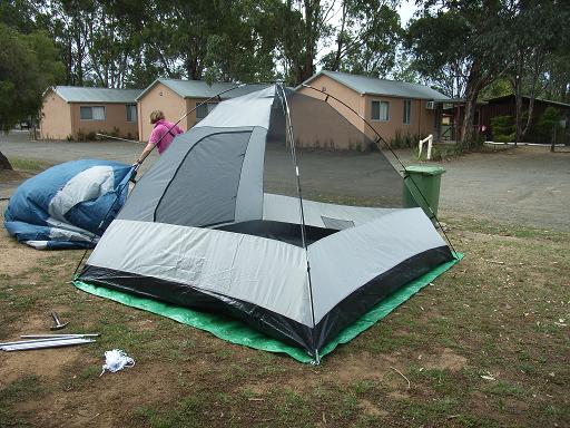 De carport was als eerste klaar............