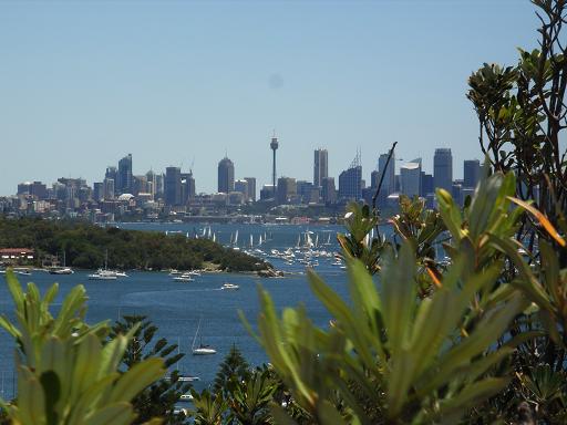 De start in de haven van Sydney, erg indrukwekkend.