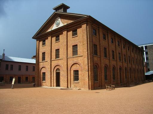 De Hyde Park barracks van buiten......... best mooi.