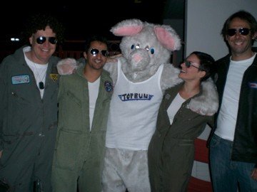 Van Links naar rechts Kevin, Tony, Paashaas, Lianne en Richard.