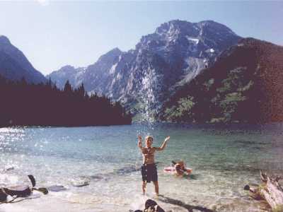 Baden im Gletscherwasser