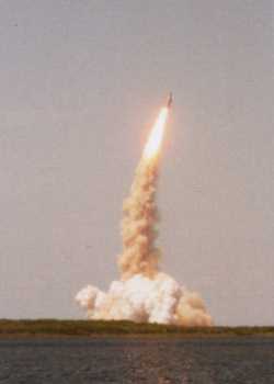 STS83 lifts off (our view)