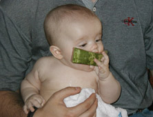 Ben, enjoying watermelon