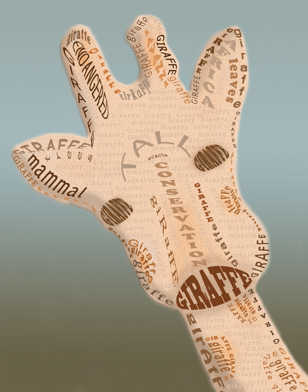 Giraffe Word Art