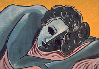 Blue Woman Sleeping