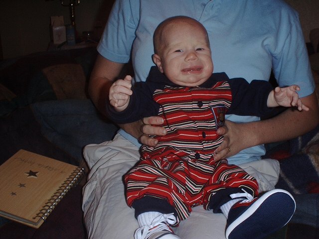 Quite the "happy camper" at nearly 2 months old!