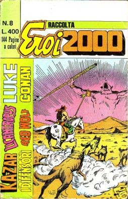 Copertina della RACCOLTA EROI 2000 N. 8 dell'ottobre 1975 - Editoriale Corno