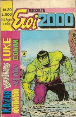 Copertina della RACCOLTA EROI 2000 N.20 dell'aprile 1977 - Editoriale Corno