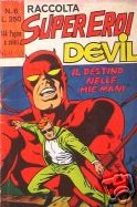 Copertina della raccolta Super Eroi Devil N.6 del dicembre 1972 - Editoriale Corno