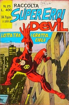 Copertina della RACCOLTA Eroi 2000 Devil N.9 del febbraio 1976 - Editoriale Corno
