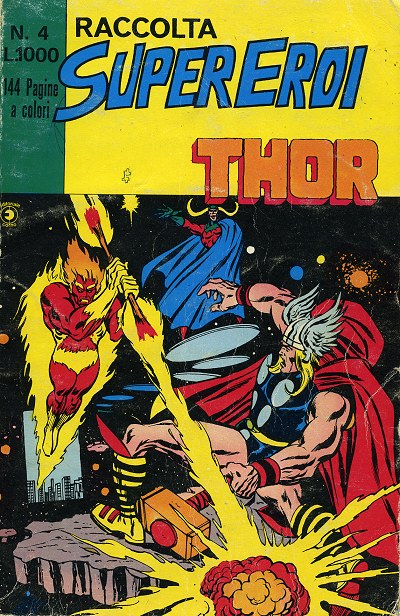 Copertina della RACCOLTA SUPER EROI -THOR- N.4 del maggio 1982 - Editoriale Corno