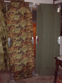 Handmade green armystretcher, & used camo stretcher �