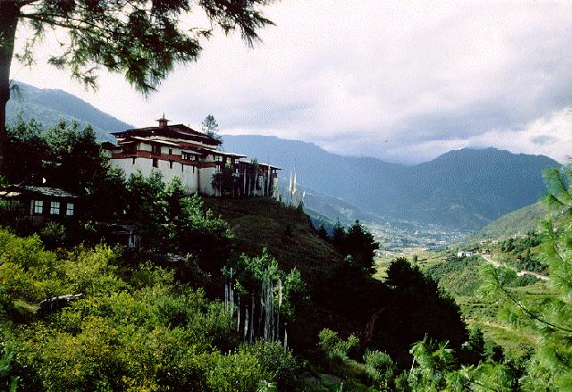 Simthoka Dzong in Thimphu valley, bhutan