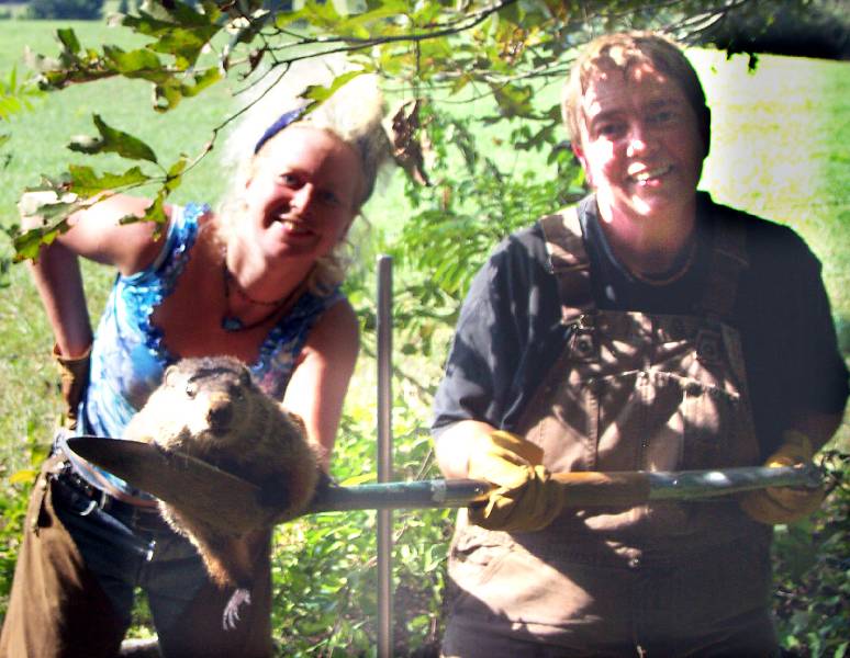 mb & debby with groundhog