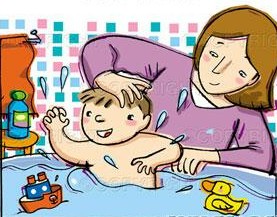 Baby in bath