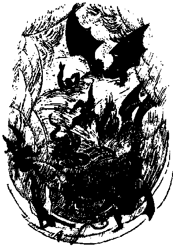 The souls of the dead and demons floated about, more numerous than the fiery sparks which issue from a blazing furnace...