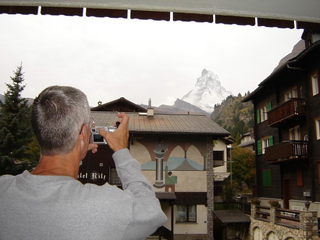 The Matterhorn as seen from our hotel balcony