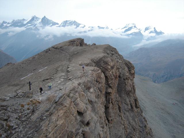 Click to enlarge: Looking back at the trail, with the Matterhorn behind me.  Quite the "where in the world are we?" photo, I thought.