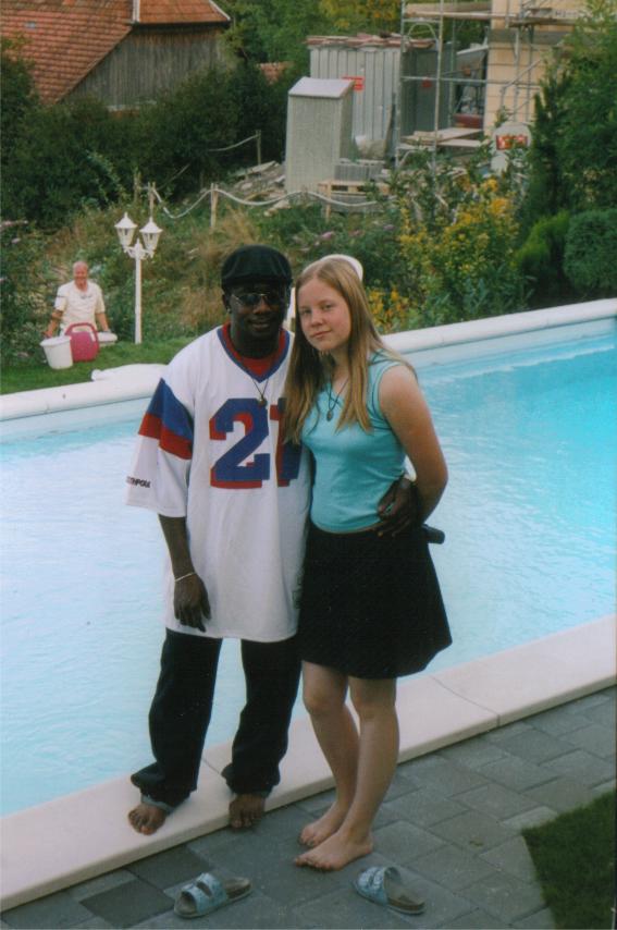 Me and my man in my parents garden...