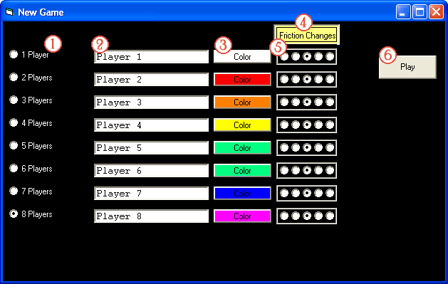 New game window