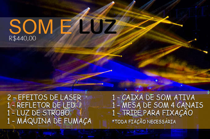 Foto do som e luz