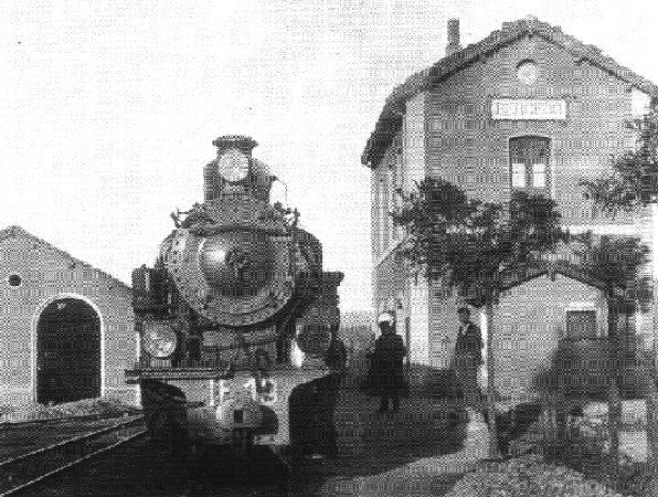 Locomotora IF 19 en Bercedo-Montija en los a�os 30