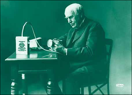 Lampara electrica de Edison de 1923.