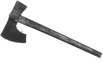 Hacho, herramienta para colocar la entibacion de madera.