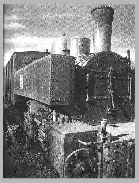 Locomotora HVL n&ordm; 3 retirada en Matallana en los a&ntilde;os 80.